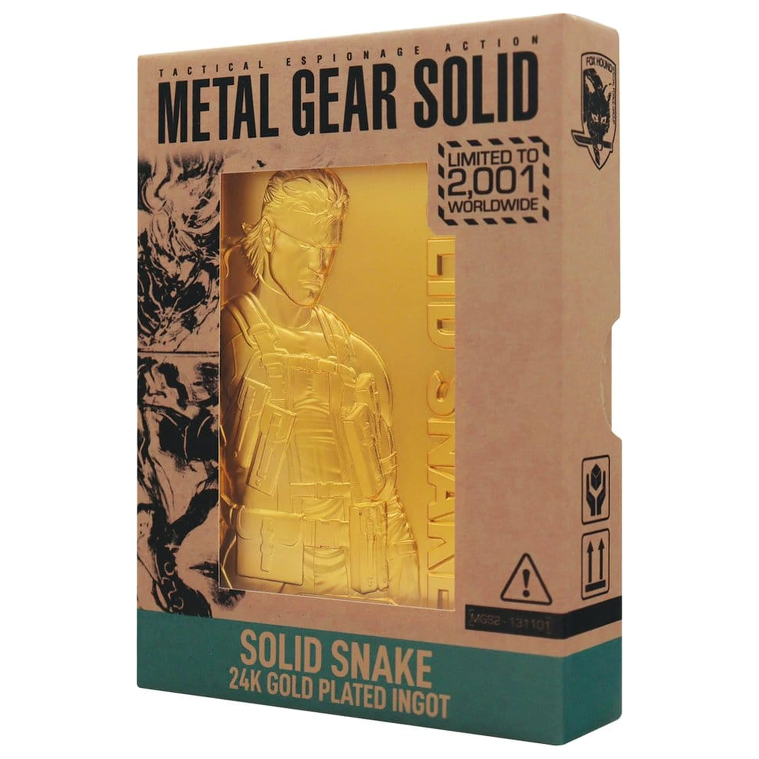 Metal Gear Solid 2 Ingot Snake 24k Vergoldet Limitierte Auflage Produktfoto