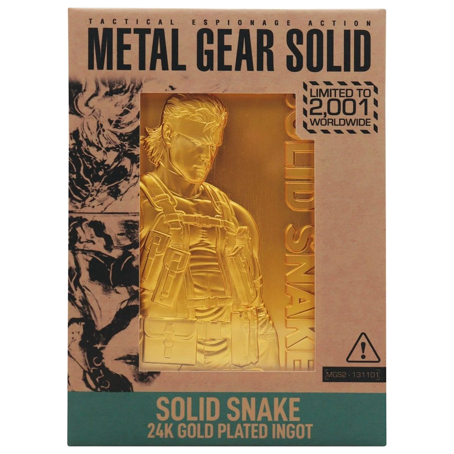 Metal Gear Solid 2 Ingot Snake 24k Vergoldet Limitierte Auflage Produktfoto