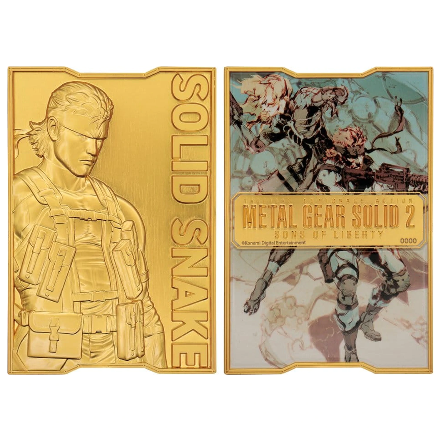 Metal Gear Solid 2 Ingot Snake 24k Vergoldet Limitierte Auflage Produktfoto