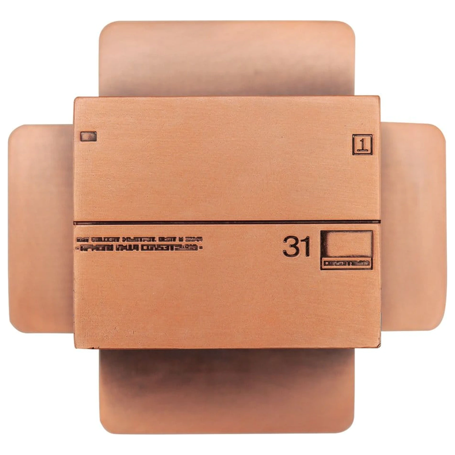 Metal Gear Solid 2 Nachbildung Kartonbox Antikgold Produktfoto