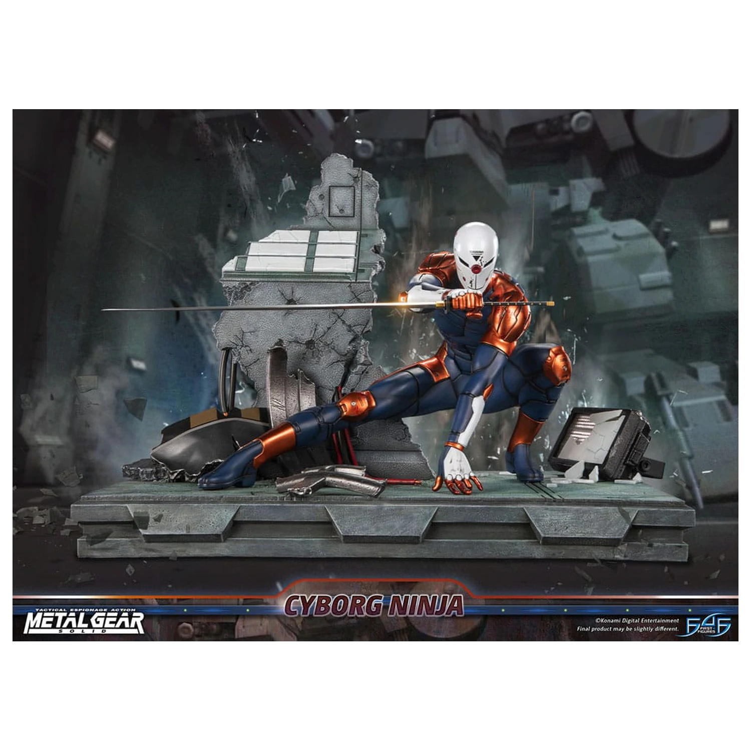Metal Gear Solid Statue Cyborg Ninja (Gray Fox) 41 cm Produktfoto