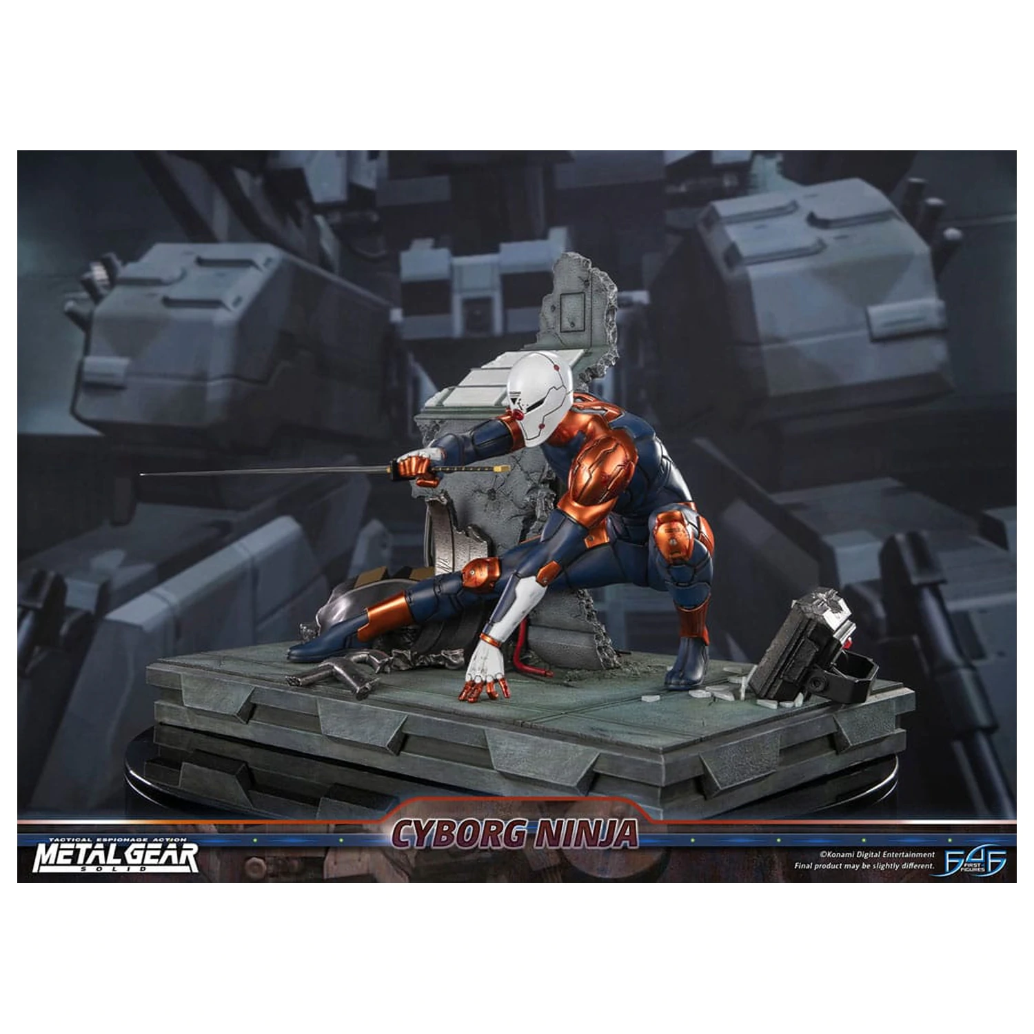 Metal Gear Solid Statue Cyborg Ninja (Gray Fox) 41 cm Produktfoto