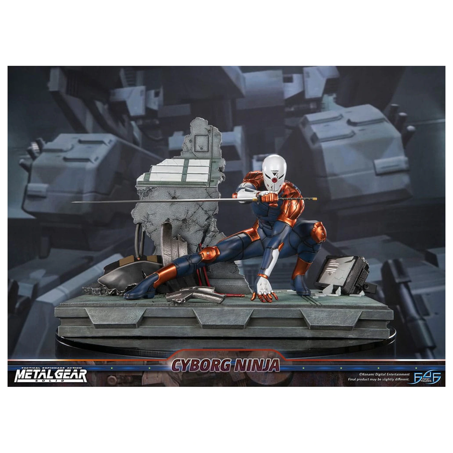 Metal Gear Solid Statue Cyborg Ninja (Gray Fox) 41 cm Produktfoto