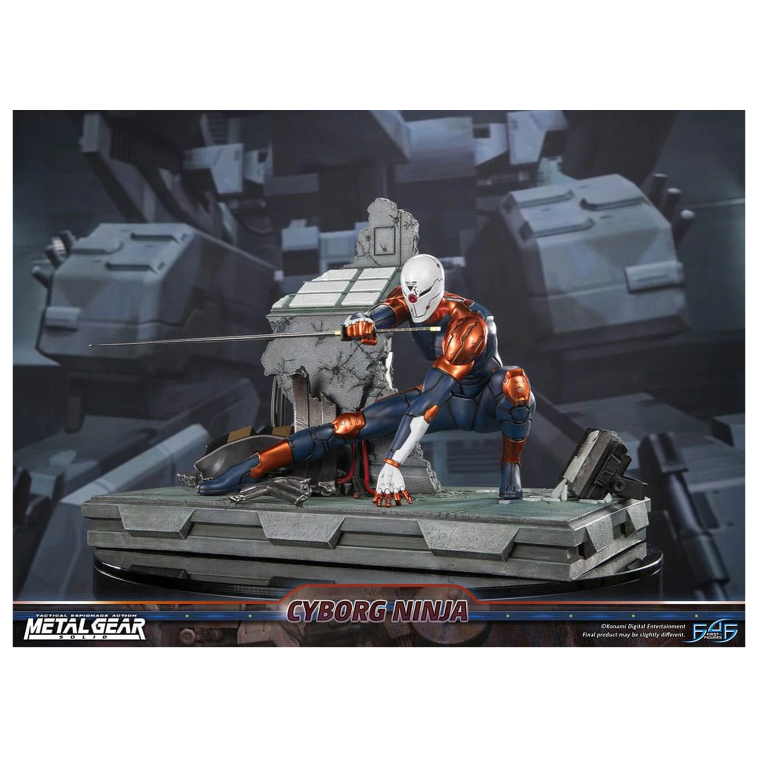 Metal Gear Solid Statue Cyborg Ninja (Gray Fox) 41 cm Produktfoto