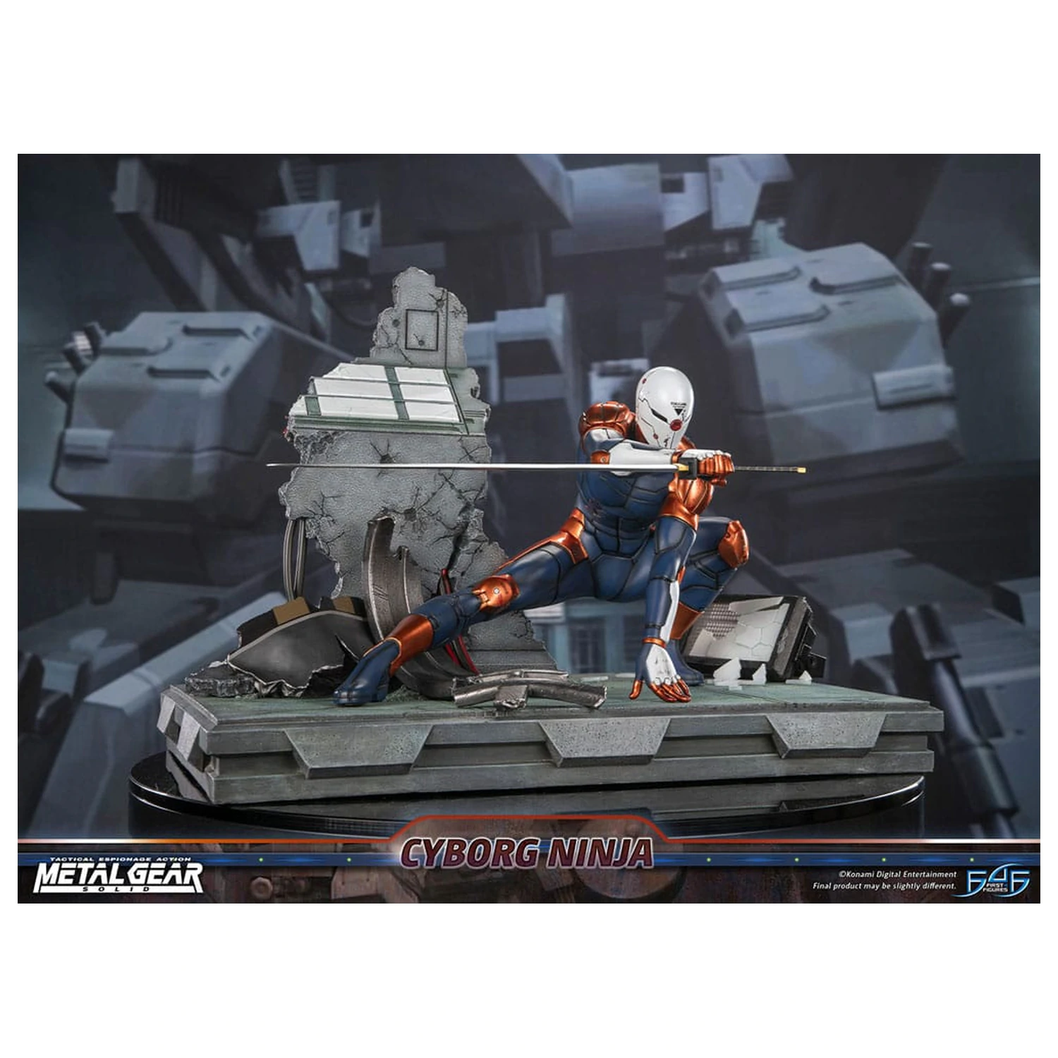 Metal Gear Solid Statue Cyborg Ninja (Gray Fox) 41 cm Produktfoto