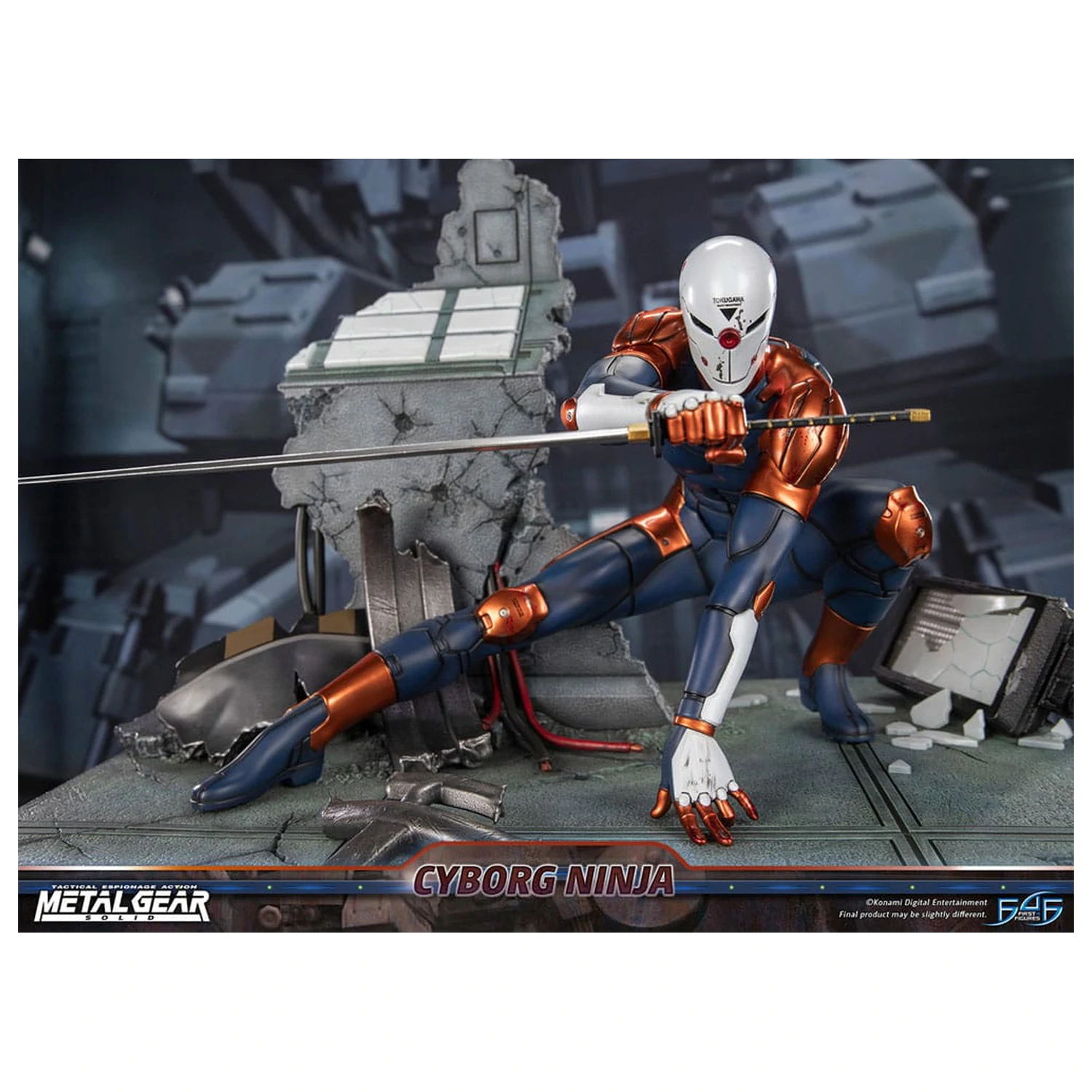 Metal Gear Solid Statue Cyborg Ninja (Gray Fox) 41 cm Produktfoto