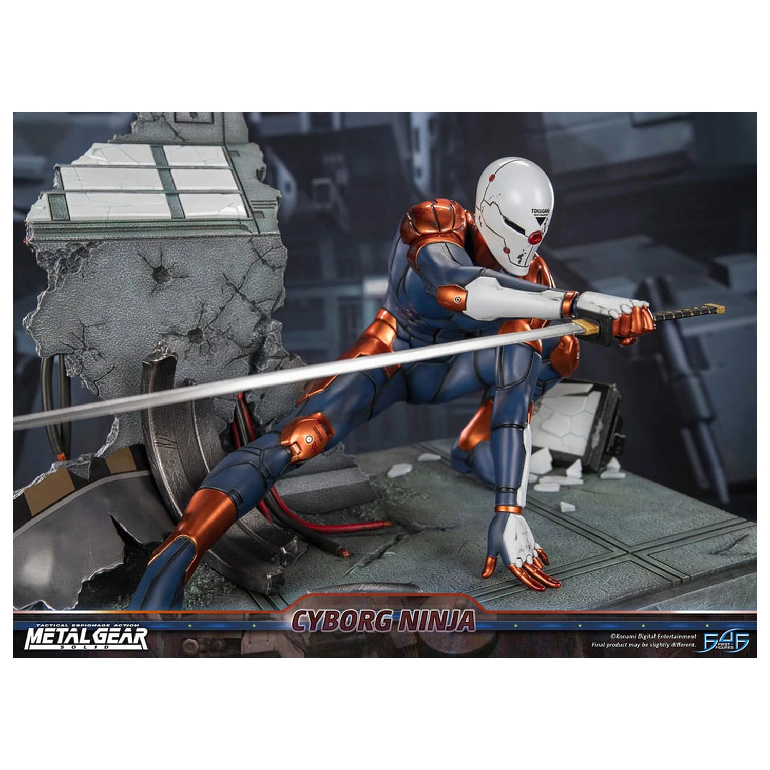 Metal Gear Solid Statue Cyborg Ninja (Gray Fox) 41 cm Produktfoto