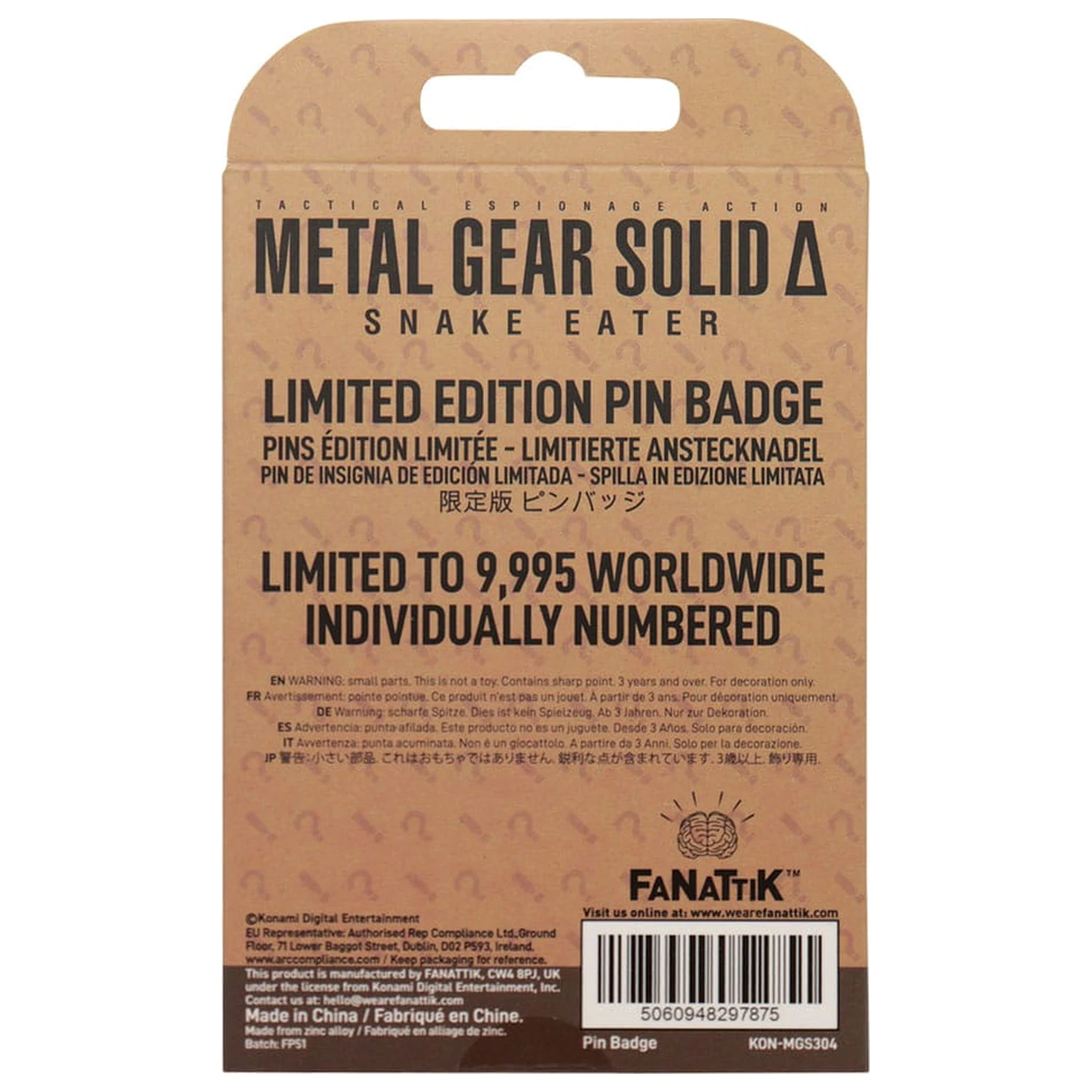 Metal Gear Solid Delta Anstecker Fox Limited Edition Produktfoto