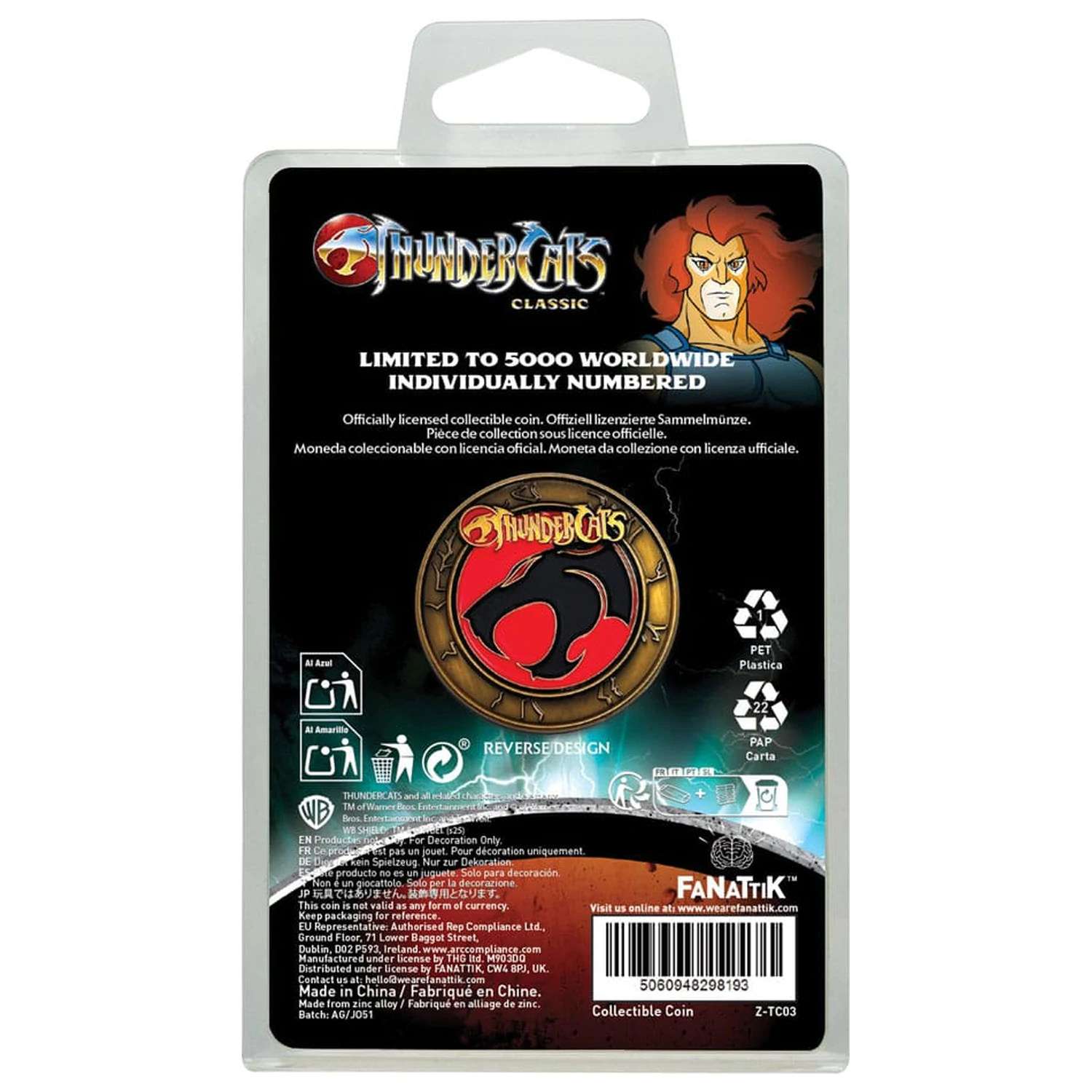ThunderCats Sammlermünze Lion-O 40th Anniversary Limited Edition Produktfoto