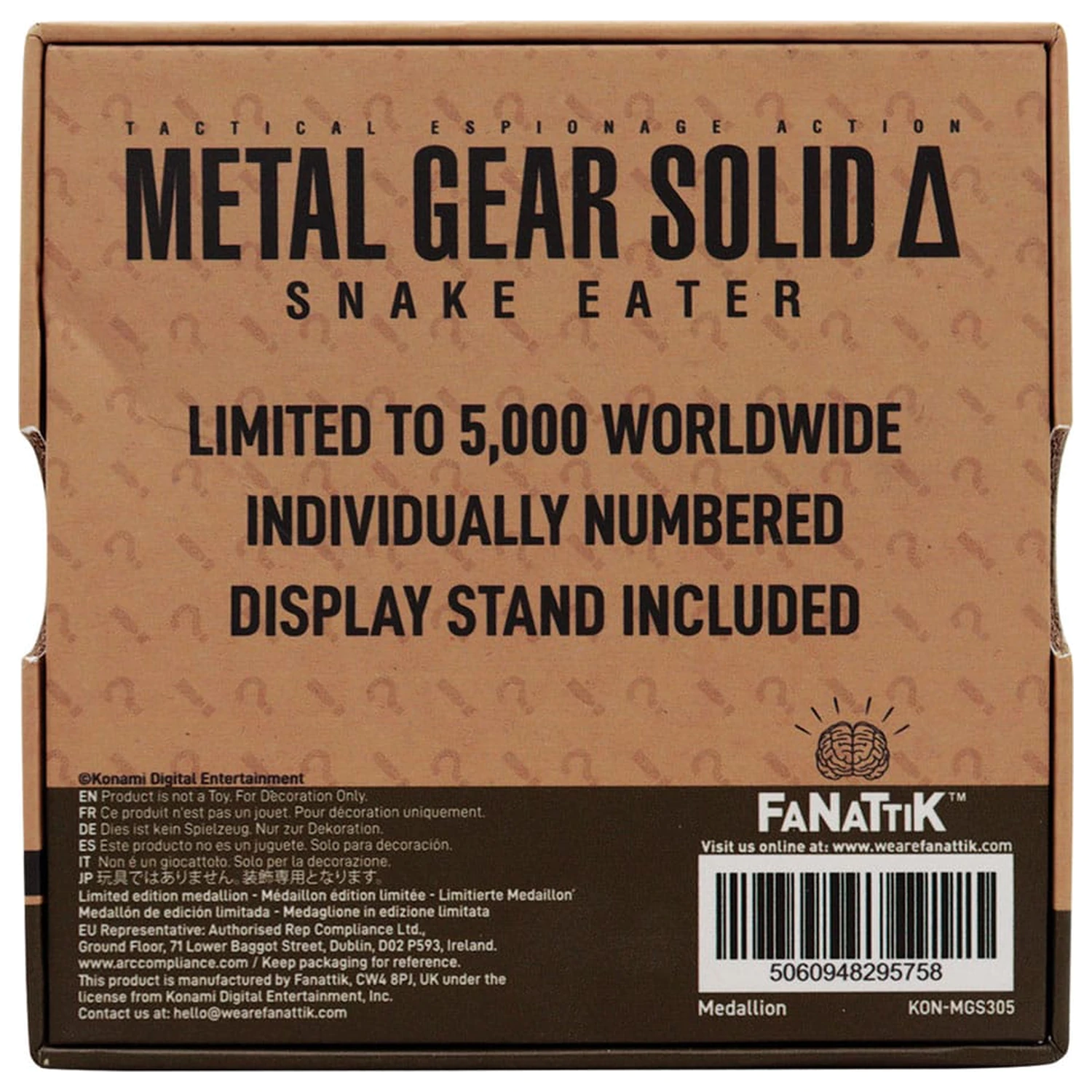 Metal Gear Solid Delta Medaillon Cobra Unit Limitierte Edition Produktfoto