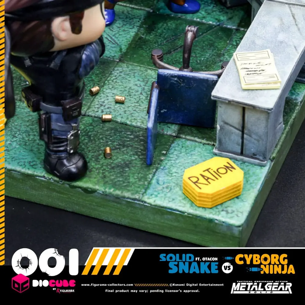 Metal Gear Solid DioCube PVC Diorama Solid Snake Vs Cyborg Ninja Ft Otacon 15 cm termékfotó