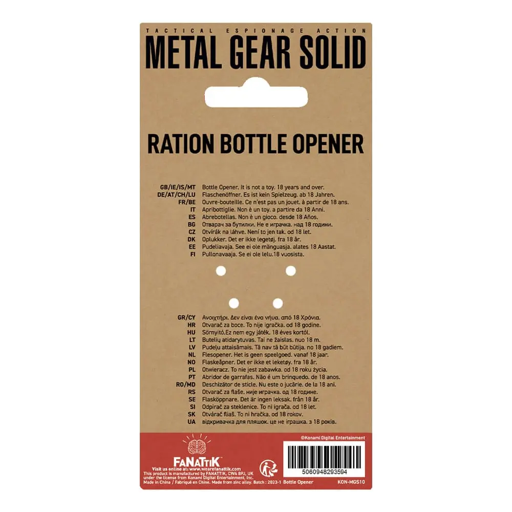 Metal Gear Solid Flaschenöffner Solid Ration 8 cm termékfotó