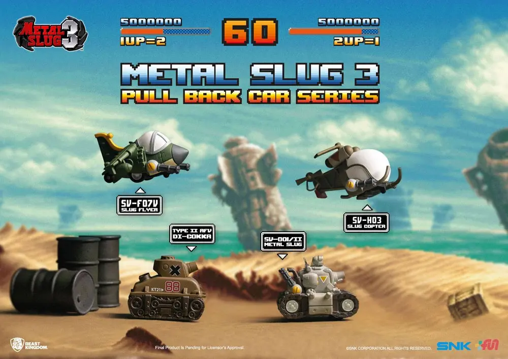 Metal Slug 3 Pull Back Car Series Rückzug-Autos 4er-Set Produktfoto