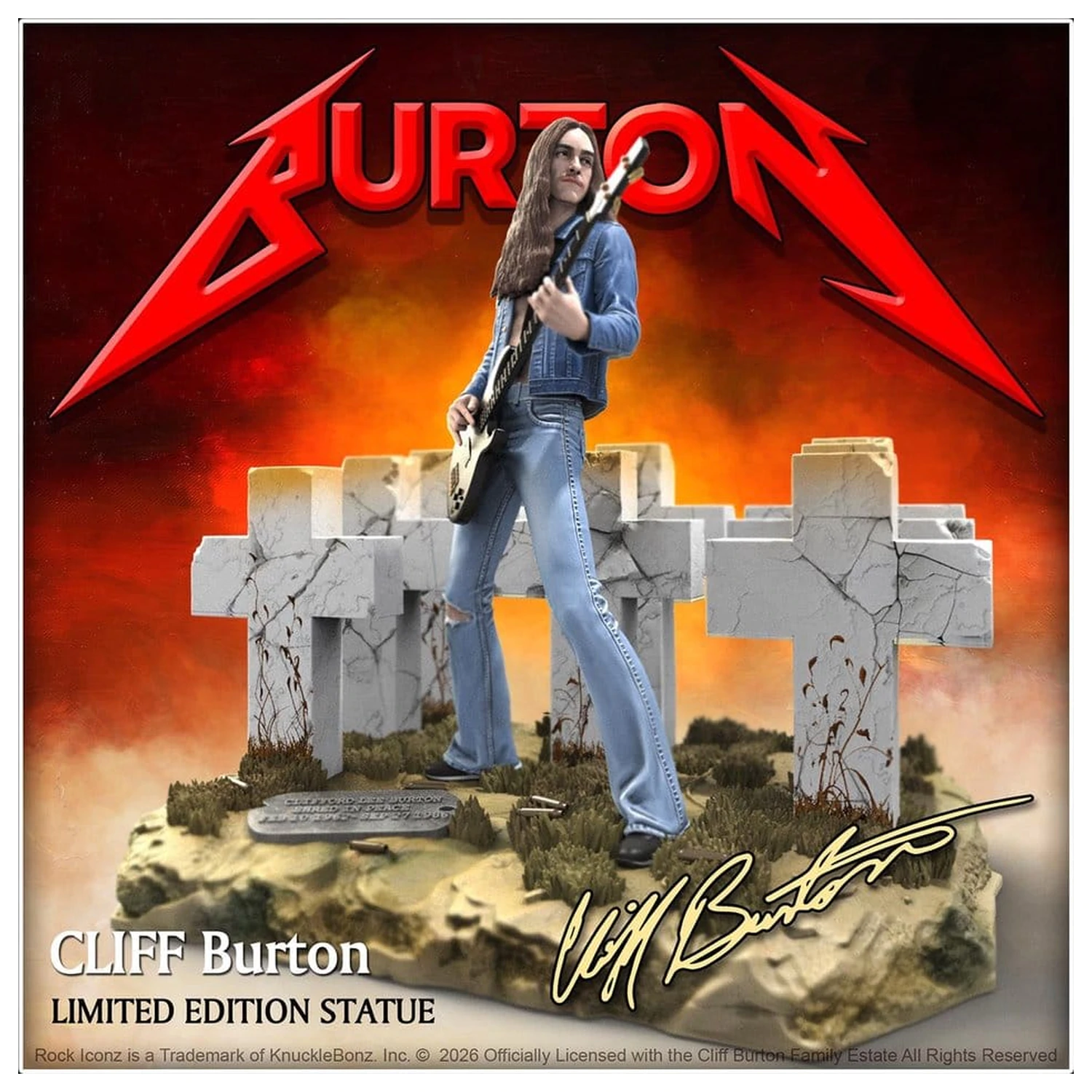 Metallica Rock Iconz Figur Cliff Burton III 21 cm Produktfoto