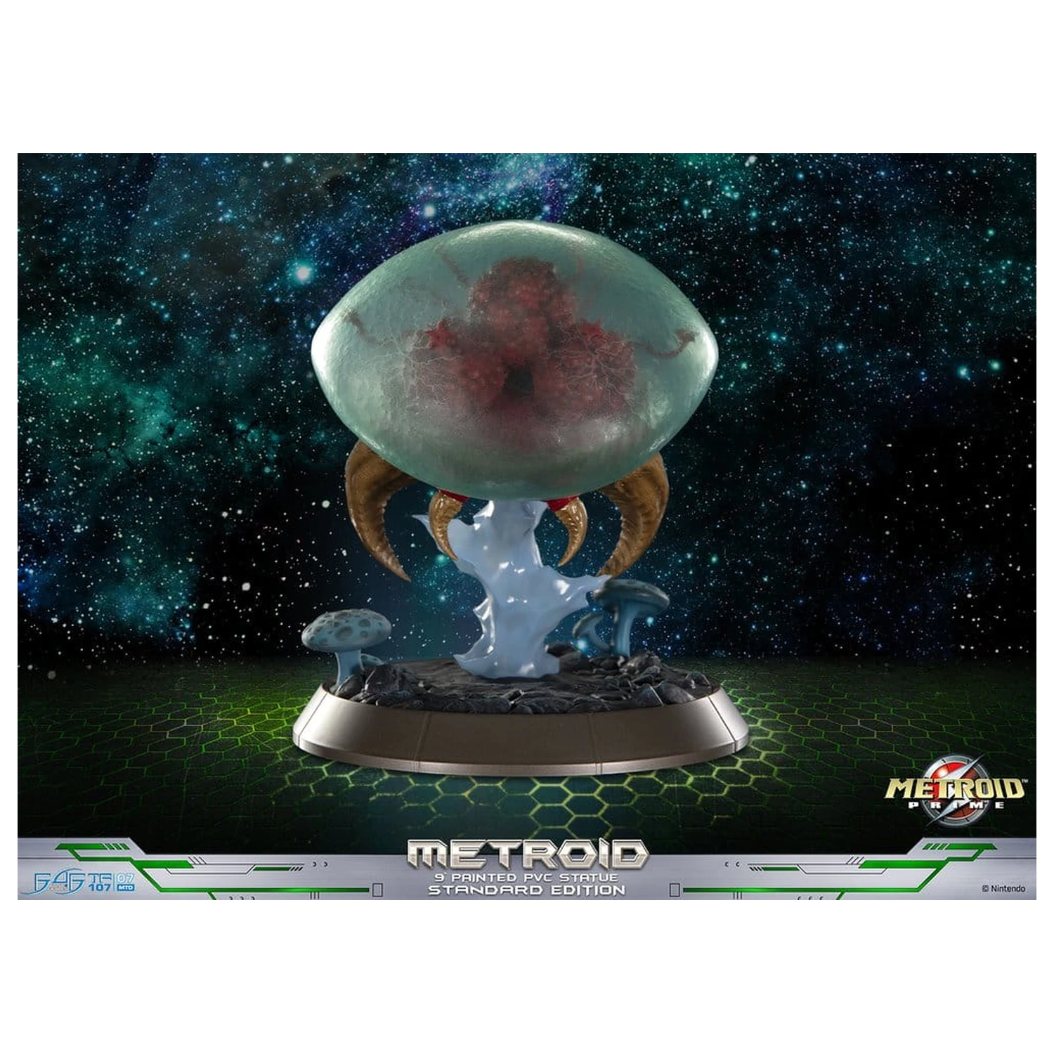 Metroid Prime PVC Figur Metroid (Standard) (Glow in the Dark) 21 cm Produktfoto