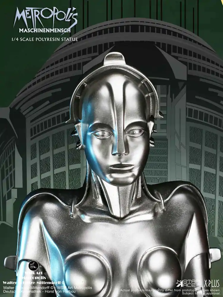 Metropolis Statue 1/4 Maschinenmensch Silver 40 cm Produktfoto