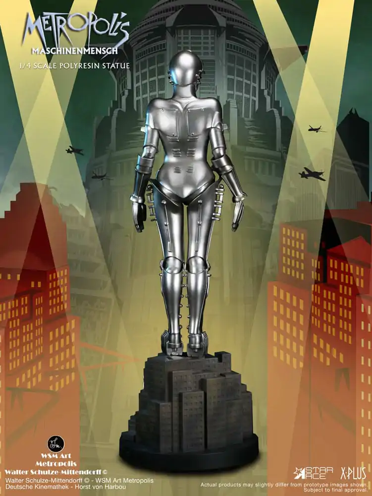 Metropolis Statue 1/4 Maschinenmensch Silver 40 cm Produktfoto