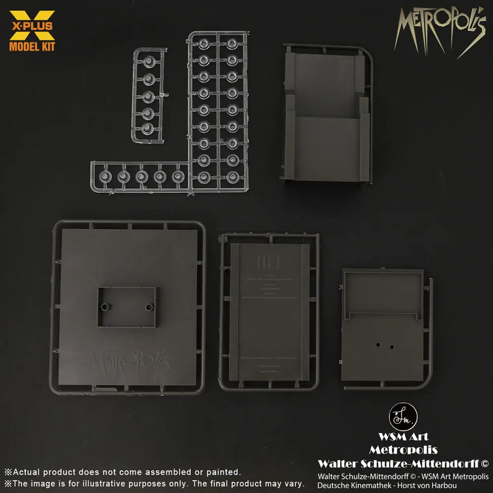 Metropolis Plastikmodellbausatz 1/8 Maschinenmensch Maria Silber Screen Edition 26 cm Produktfoto