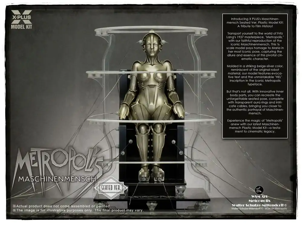 Metropolis Plastic Model Kit 1/8 Maschinenmensch Seated Ver. 18 cm termékfotó