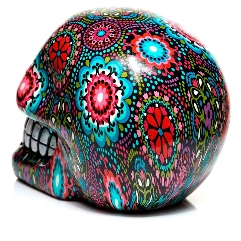 Mexican Decorative Skull Day of the Dead Floral Figur 14cm termékfotó