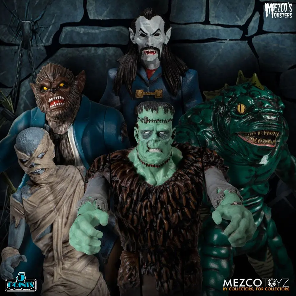 Mezco's Monsters 5 Points Actionfiguren Tower of Fear Deluxe Box Set 9 cm termékfotó