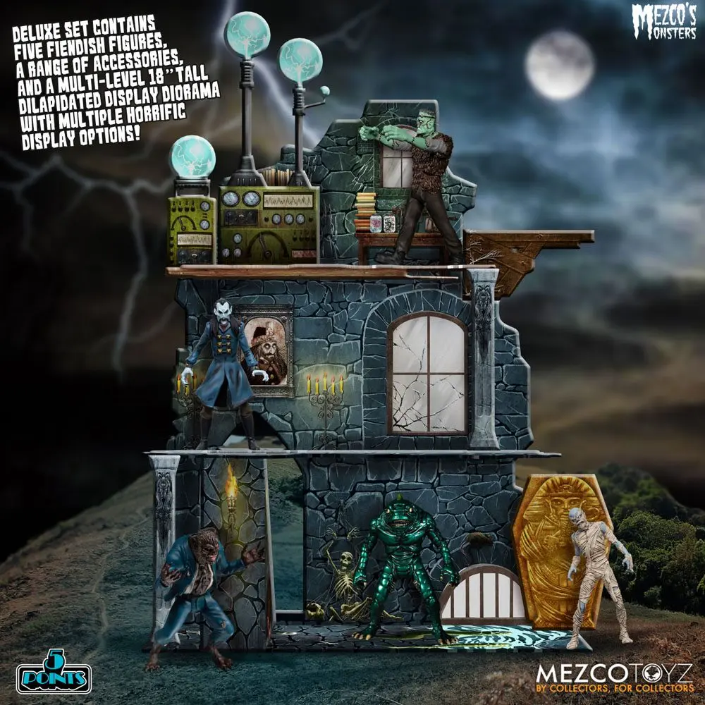 Mezco's Monsters 5 Points Actionfiguren Tower of Fear Deluxe Box Set 9 cm termékfotó