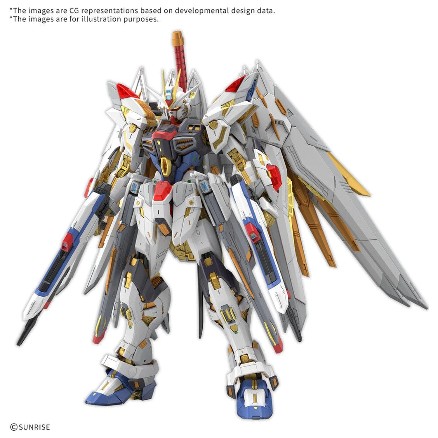 MGEX 1/100 Mighty Strike Freedom Gundam Mobile Suit Gundam SEED Freedom Master Grade Extreme Modellbausatz Produktfoto