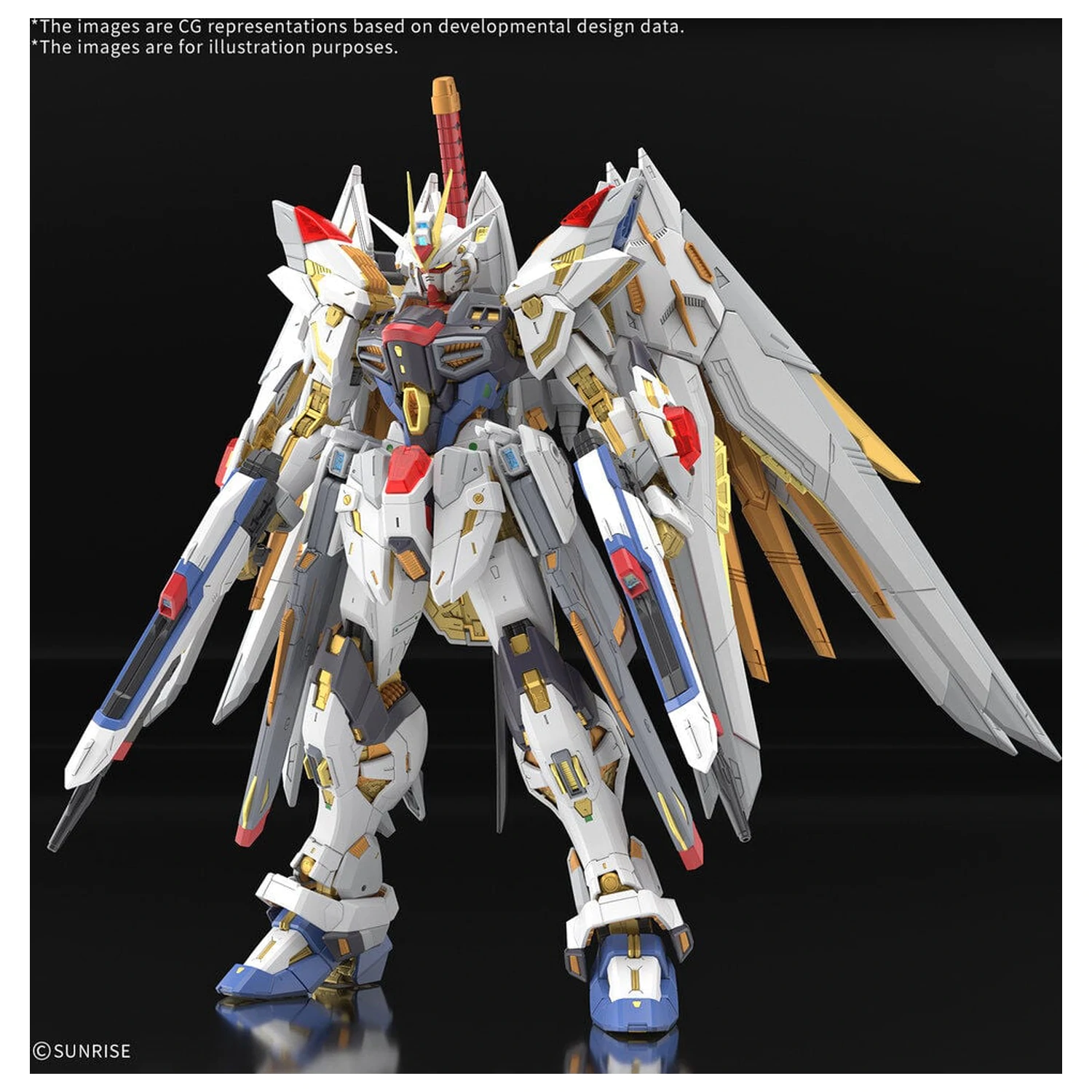 MGEX 1/100 Mighty Strike Freedom Gundam Mobile Suit Gundam SEED Freedom Master Grade Extreme Modellbausatz Produktfoto