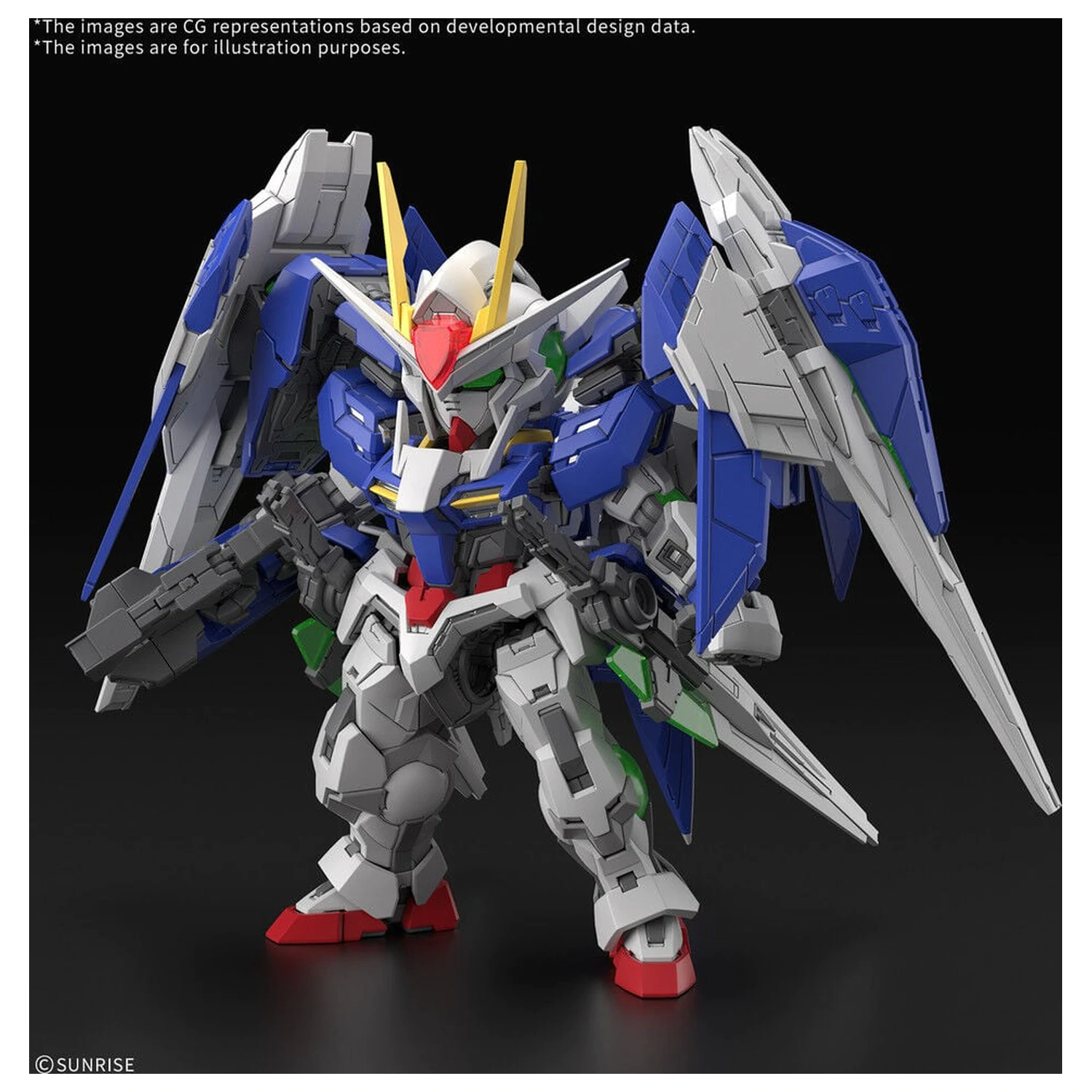 MGSD 00 Raiser Mobile Suit Gundam 00 Master Grade SD Modellbausatz Produktfoto