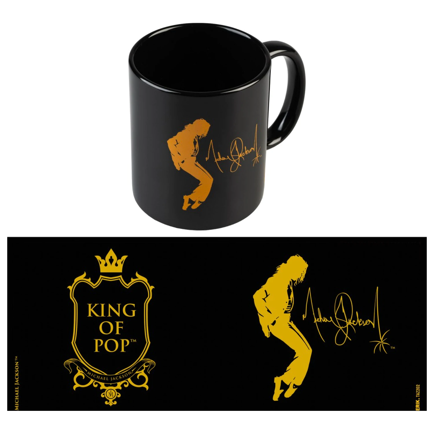 Michael Jackson Tasse King of Pop Schwarz 350 ml Produktfoto