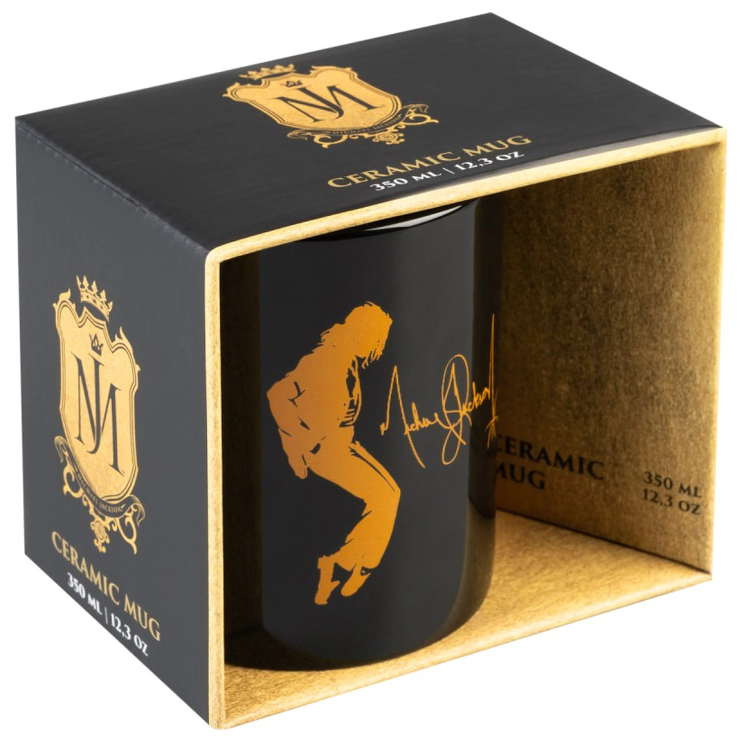 Michael Jackson Tasse King of Pop Schwarz 350 ml Produktfoto
