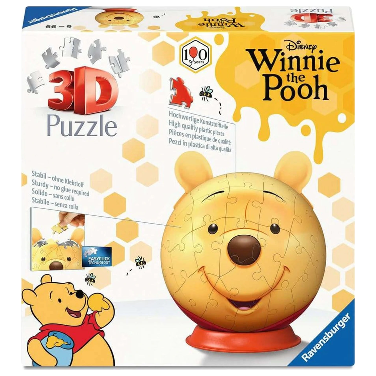 Winnie the Pooh 3D Puzzle Ball mit Ohren (77 Teile) Produktfoto