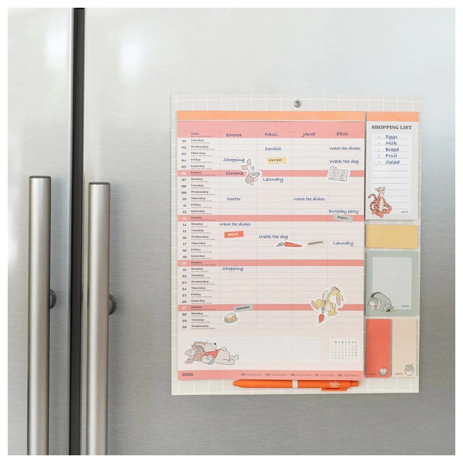 Winnie the Pooh Magnetischer Planer 2026/27 30 x 35 cm Produktfoto