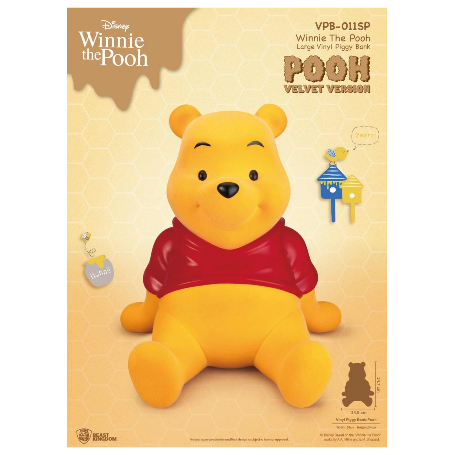 Winnie the Pooh Winnie "Velvet Version" Spardose 34cm Produktfoto