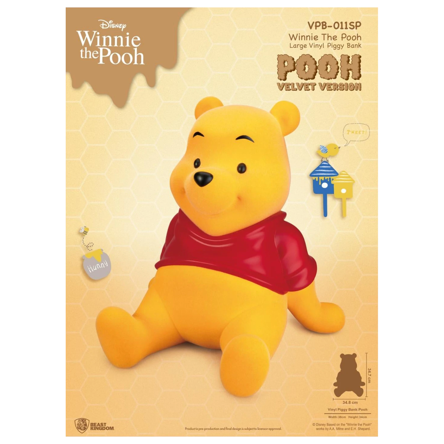 Winnie the Pooh Winnie "Velvet Version" Spardose 34cm Produktfoto