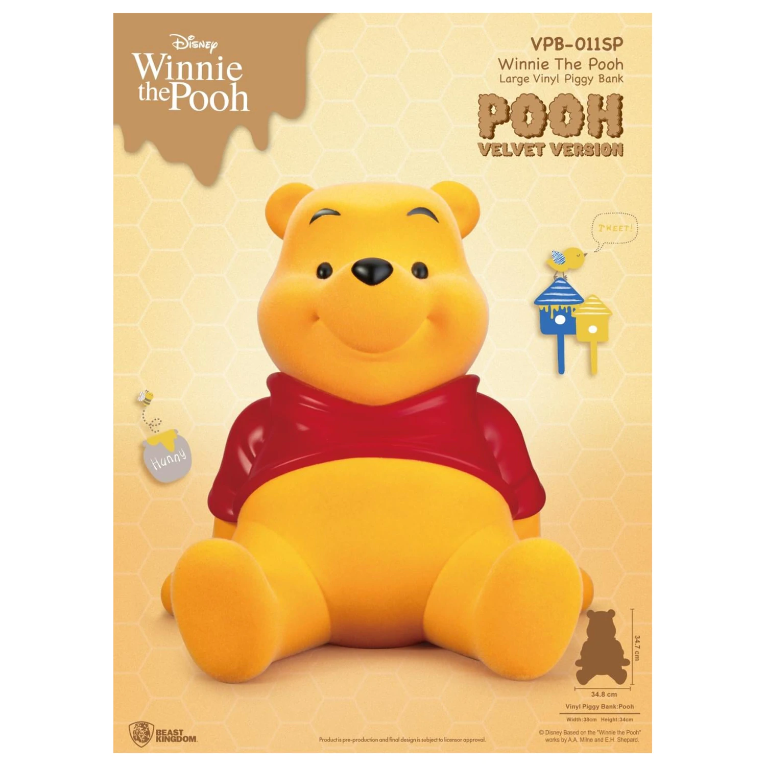 Winnie the Pooh Winnie "Velvet Version" Spardose 34cm Produktfoto