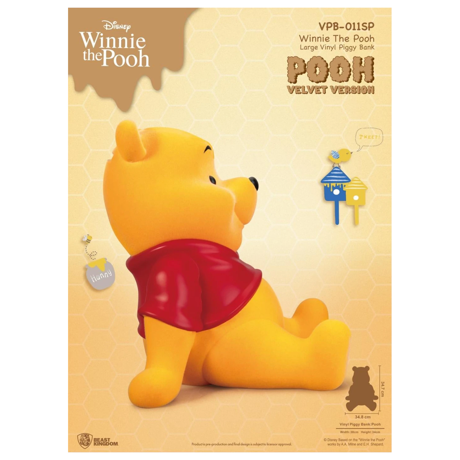 Winnie the Pooh Winnie "Velvet Version" Spardose 34cm Produktfoto