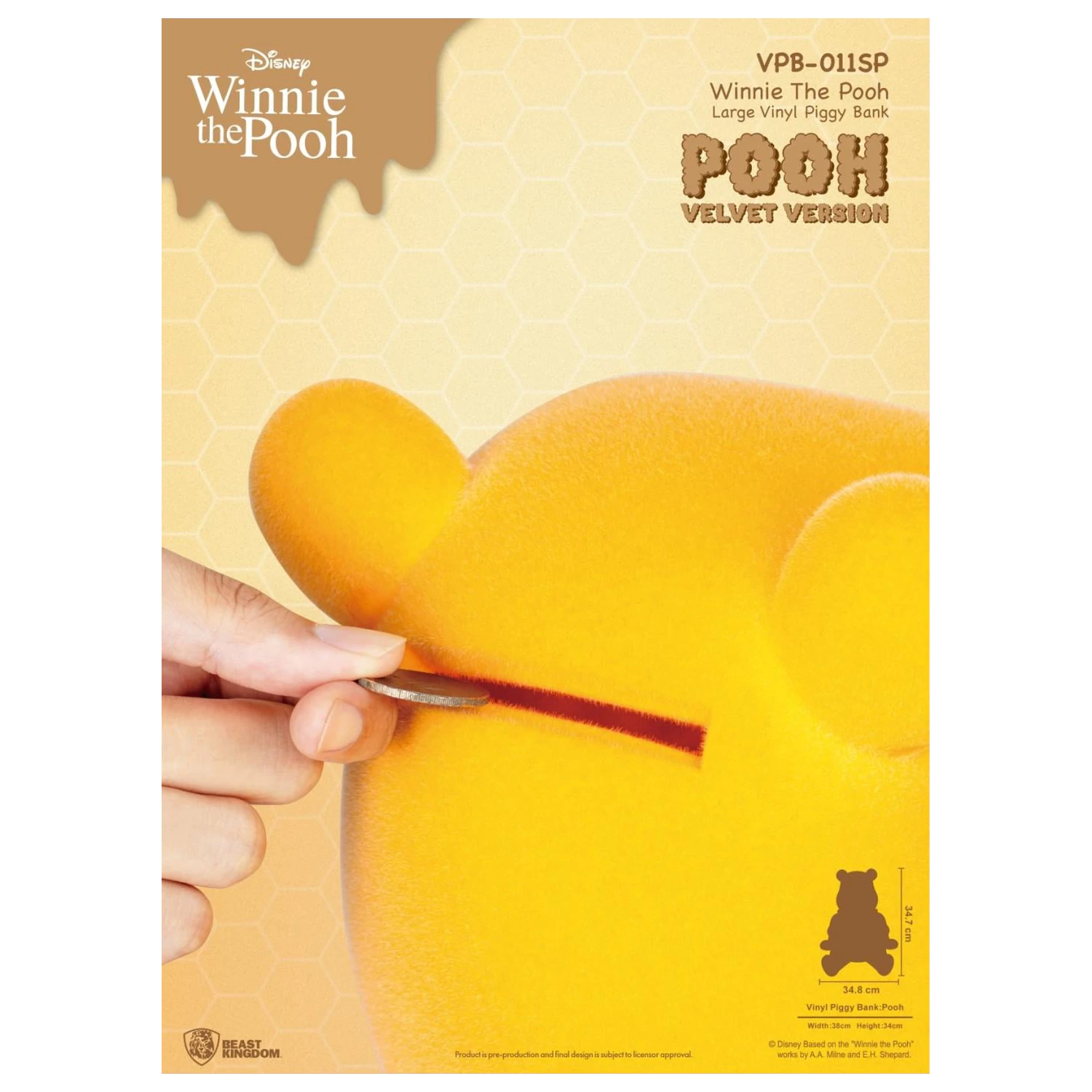Winnie the Pooh Winnie "Velvet Version" Spardose 34cm Produktfoto