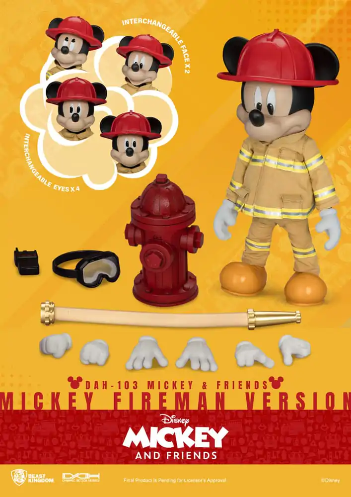 Mickey & Friends Dynamic 8ction Heroes Actionfigur 1/9 Mickey Fireman Ver. 24 cm Produktfoto