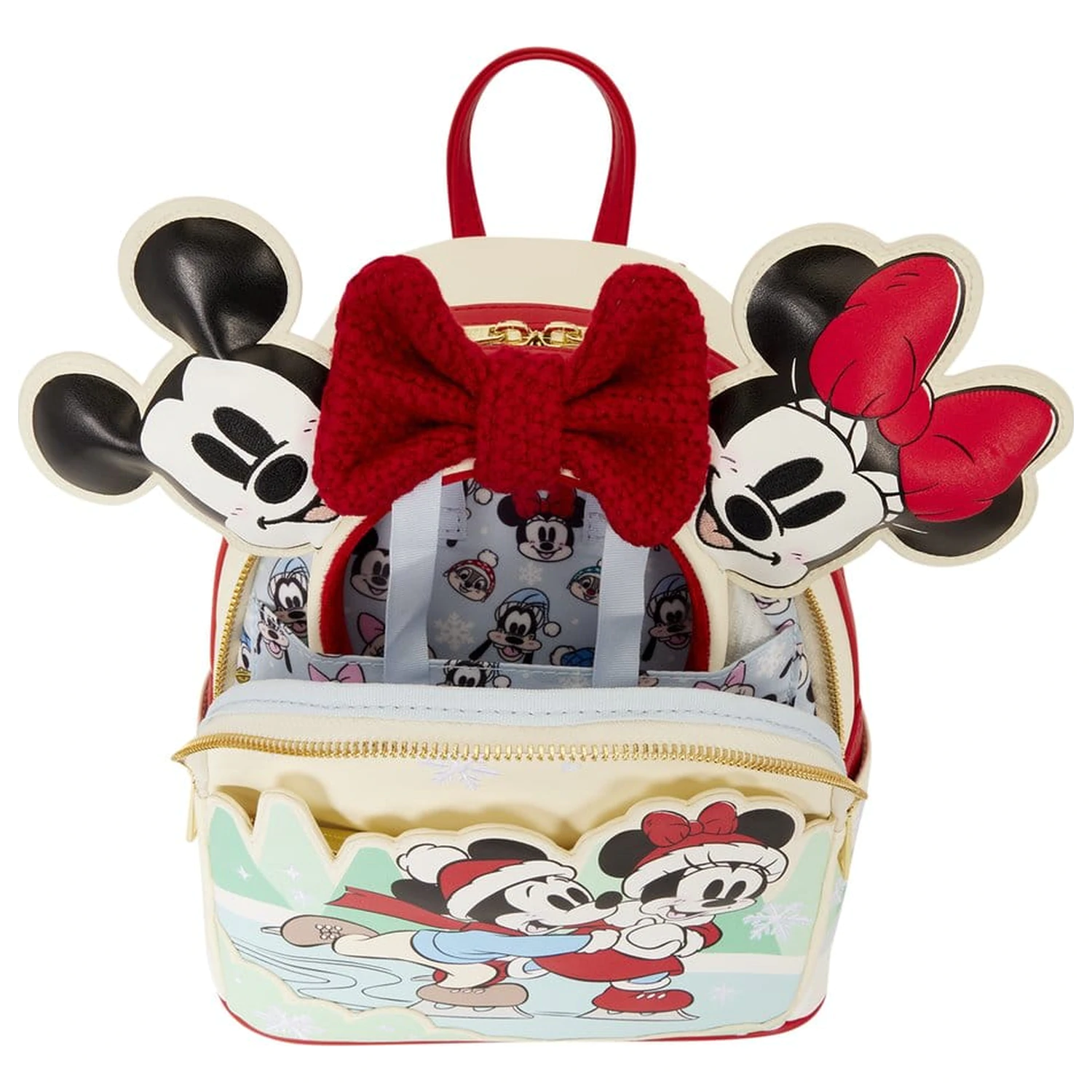 Mickey & Friends by Loungefly Mini Rucksack mit Stirnbandhalter Ice Skating Produktfoto