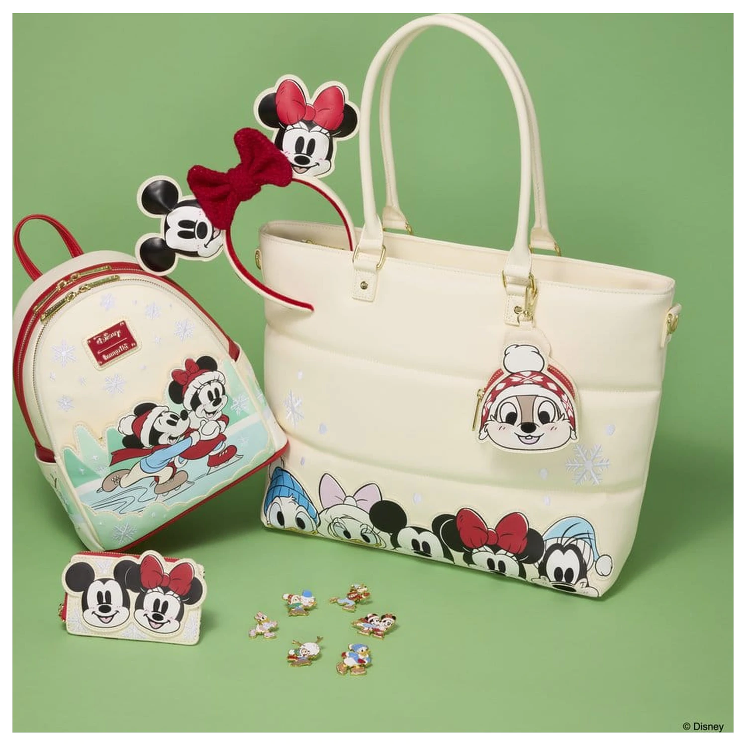 Mickey & Friends by Loungefly Mini Rucksack mit Stirnbandhalter Ice Skating Produktfoto