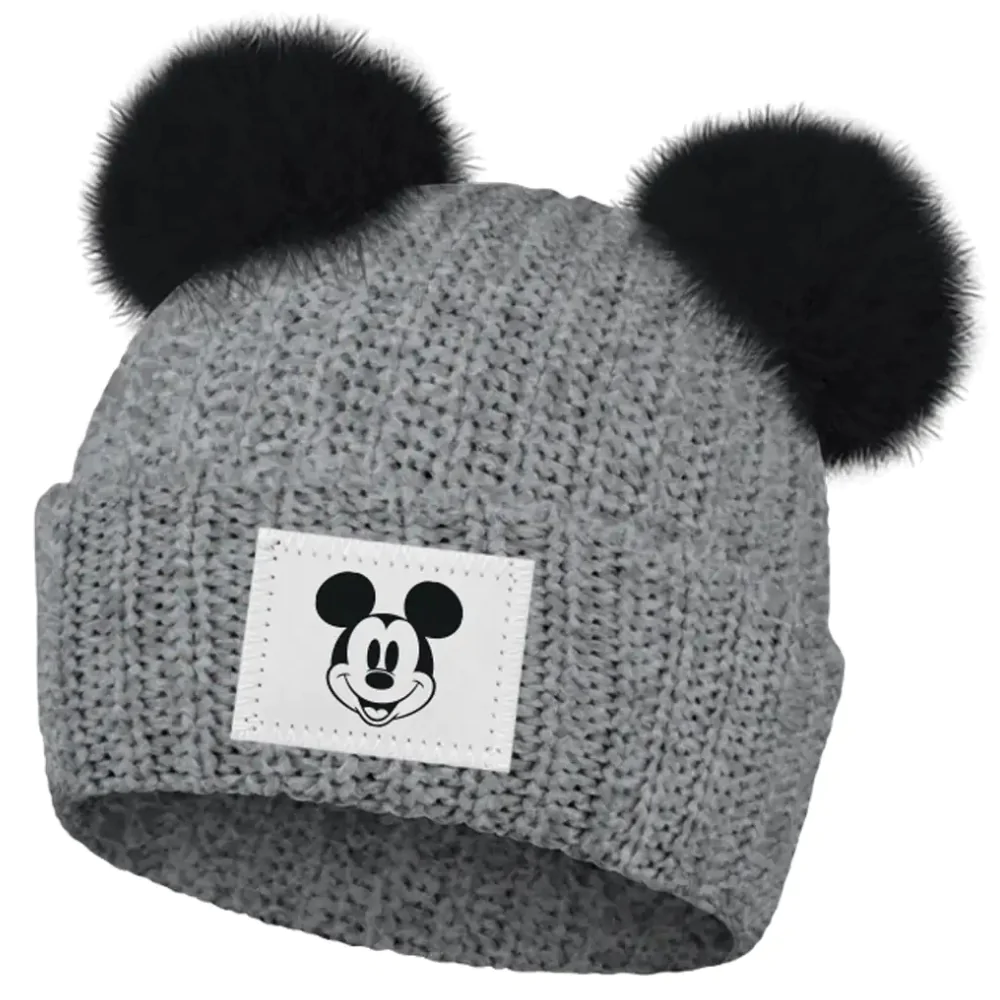 Mickey Mouse Pompon Strickmütze 56/58 cm Produktfoto