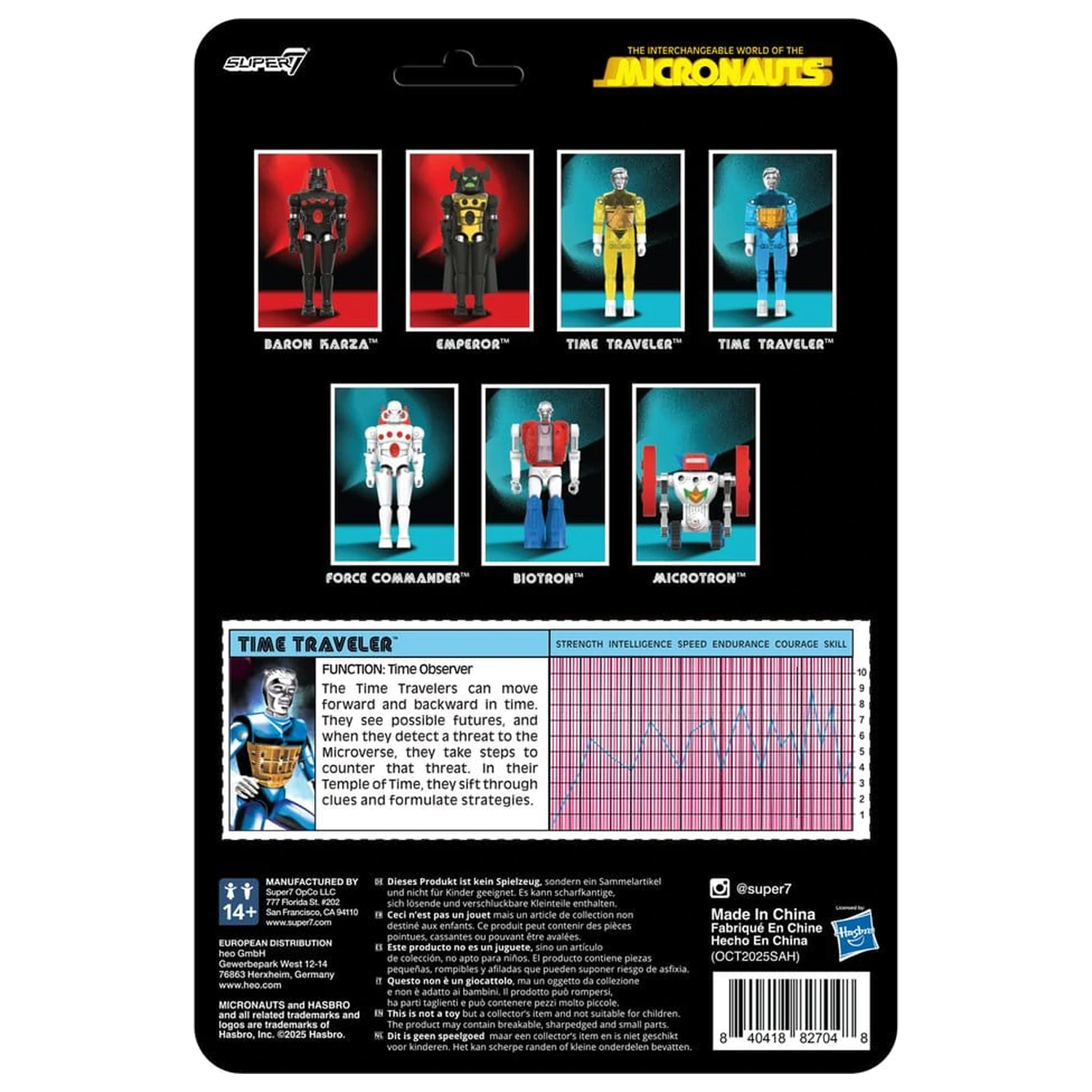 Micronauts ReAction+ Actionfigur Welle 03 Time Traveler (Translucent Blue) 10 cm Produktfoto