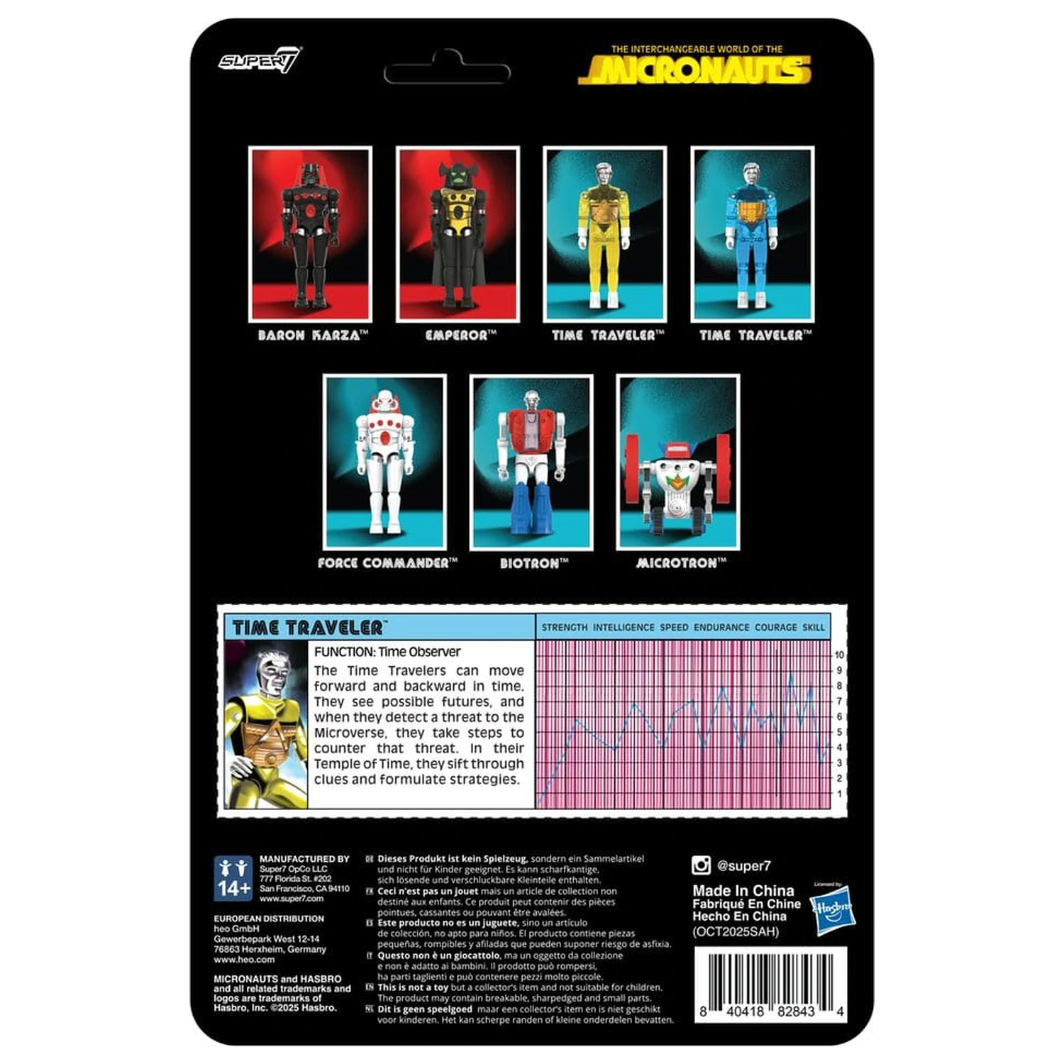 Micronauts ReAction+ Actionfigur Wave 03 Time Traveler (Translucent Yellow) 10 cm Produktfoto