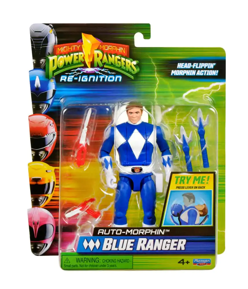 Mighty Morphin Power Rangers Actionfigur Auto-Morphin Blue Ranger 12 cm Produktfoto