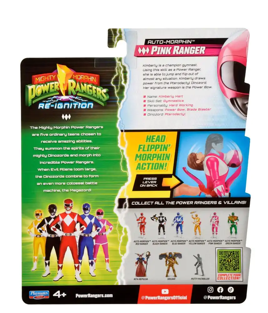 Mighty Morphin Power Rangers Action Figur Auto-Morphin Pink Ranger 12 cm Produktfoto
