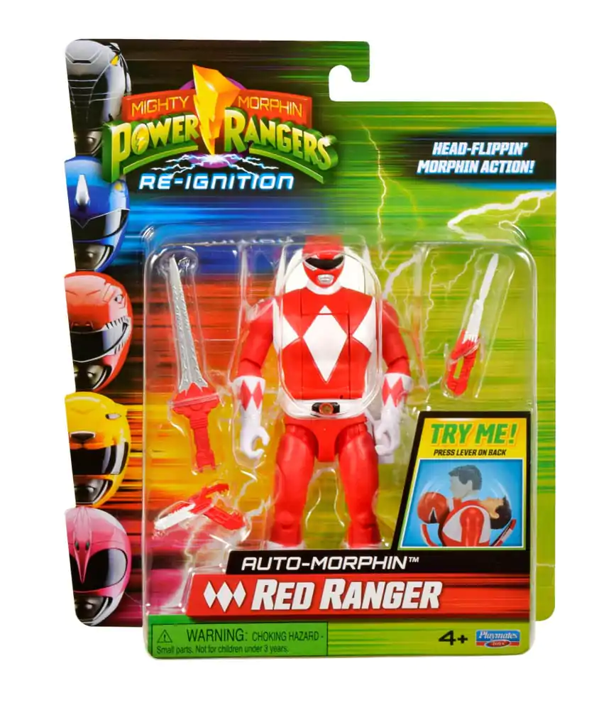 Mighty Morphin Power Rangers Actionfigur Auto-Morphin Red Ranger 12 cm Produktfoto