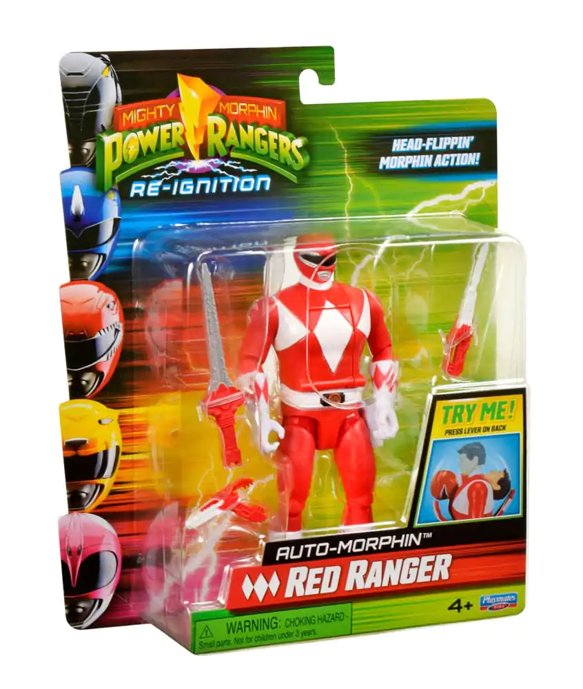 Mighty Morphin Power Rangers Actionfigur Auto-Morphin Red Ranger 12 cm Produktfoto