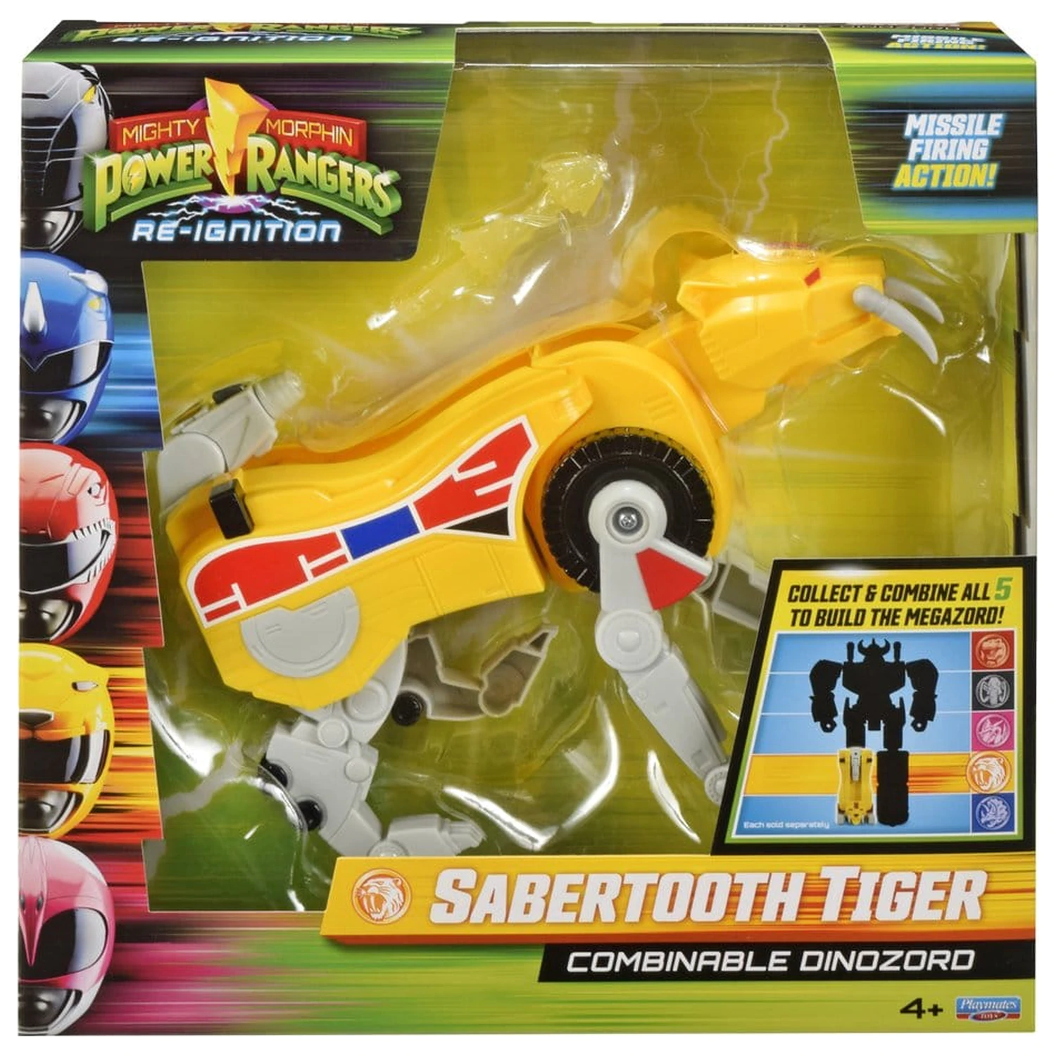 Mighty Morphin Power Rangers Kombinierbare Dinozord Action-Figur Sabertooth Tiger 20 cm Produktfoto