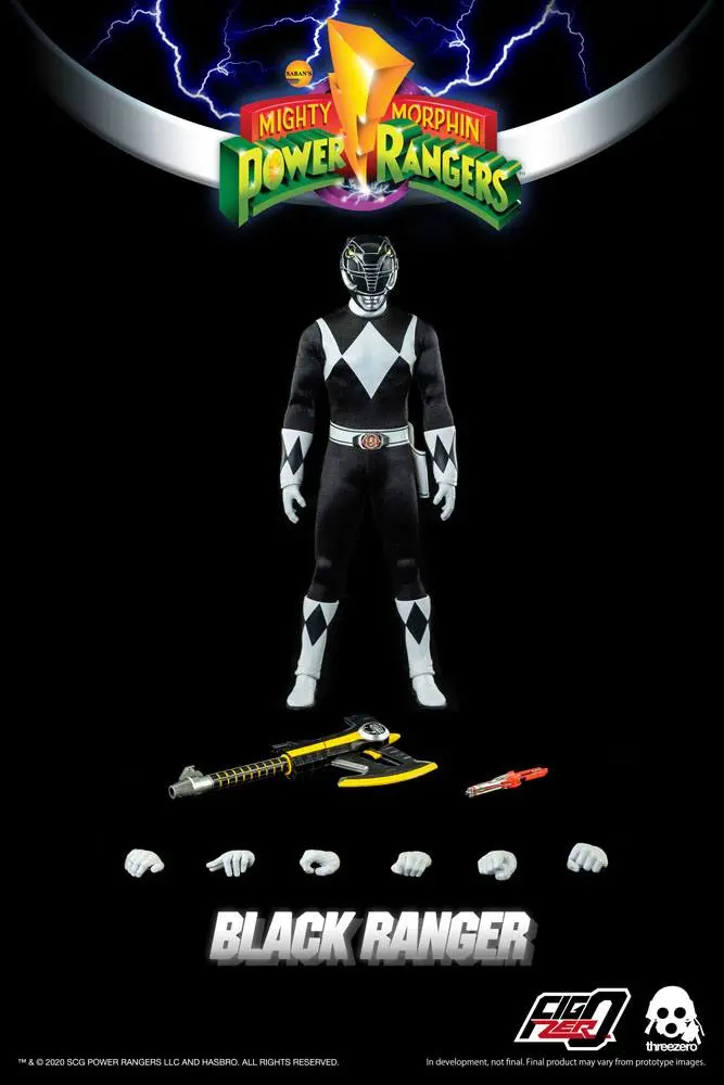 Mighty Morphin Power Rangers FigZero Action Figur 1/6 Black Ranger 30 cm Produktfoto